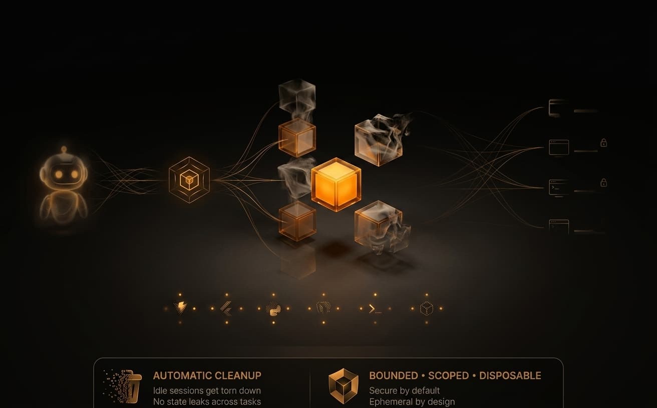 Sandcastle: an agent spinning up ephemeral container sessions that materialize and dissolve into disposable dev environments.